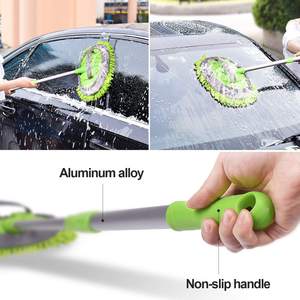 Tapis de nettoyage de voiture en Chenille microfibre, 3 pièces, têtes de balai, Long manche, extérieur, brosse, tige d'extension, pour nettoyage - Product Image 5