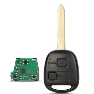 2 Button 433MHZ with 4D70/4C Chip Remote Car Key For Toyota Yaris Avensis Corolla 89071-0D030 Fob Remote key