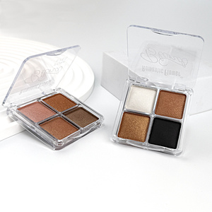 Nouveau modèle Palette de fards à paupières fabricant en usine 4 couleurs Palette de fards à paupières scintillants maquillage vegan label privé Palette de fards à paupières personnalisée - Product Image 4