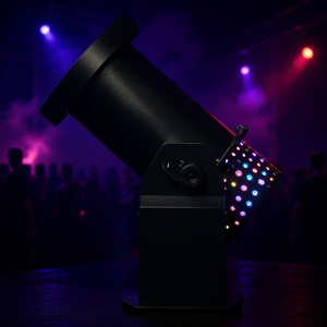 Canon à confettis électrique portable 1500W avec lumières LED DMX512, système d'équipement de scène manuel et télécommandé - Product Image 2