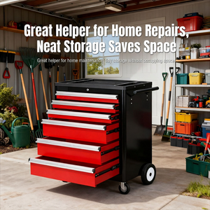 Multifunctional <b>Tool</b> <b>Cart</b> With Drawers Metal Garage Storage Organizer Industrial Design Easy Cleaning - Product Image 1