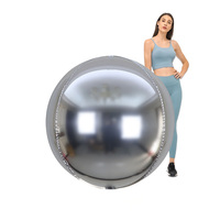 Ballons gonflables argentés et dorés de 50, 60, 70 pouces en gros pour décorations de mariage et de fête d'anniversaire, grands ballons en aluminium 4D réutilisables