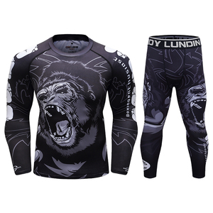 Cody Lundin Fightwear hommes Jiu Jitsu Rashguard MMA Compression <span class=keywords><strong>T</strong></span>-shirts Muay Thai boxe maillots 3 pièces/ensemble survêtement Bjj vêtements - Product Image 6