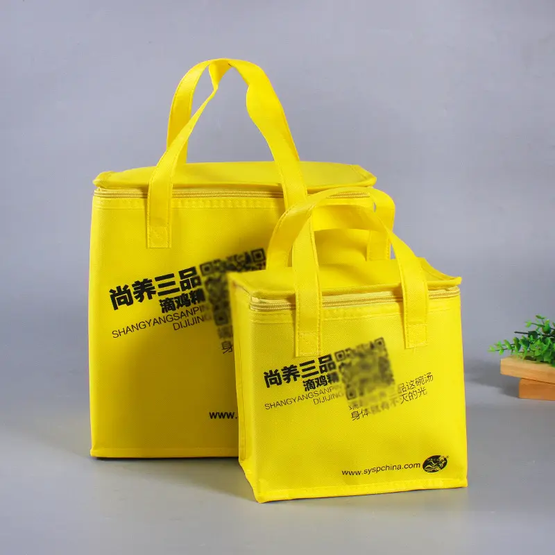 Bolsa De Enfriamiento Borsa กระเป๋าไอซ์คูลเลอร์พกพา,กระเป๋าทำความเย็นขวดแบบไม่ทอโลโก้แบบกำหนดเอง