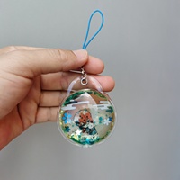 Publicité promotionnelle personnalisée PVC porte-clés sac étiquette pendentif avec 2 couleurs de liquide