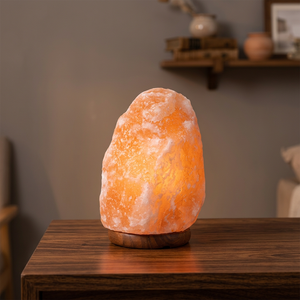 Lampe en sel de l'Himalaya du Pakistan 100% naturelle, 2-3 kg, cristaux roses 100% purs, sculptée à la main, style Feng Shui. - Product Image 1