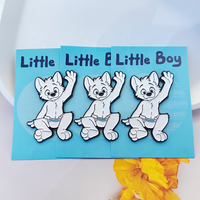 Épingles de revers personnalisées en métal noir teinté, badges personnalisés, épingles mignonnes en émail souple
