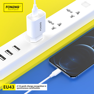 Foneng eu43 <span class=keywords><strong>USB</strong></span>-A 5V/2.1A Điện thoại di động Bộ sạc <span class=keywords><strong>USB</strong></span> chargering Adapter Đối với <span class=keywords><strong>iPhone</strong></span> Oppo Xiaomi - Product Image 3
