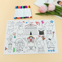 Napperon en silicone personnalisé pour enfants pour la table à manger Vente en gros Tampon à graffiti personnalisé Tampon à peindre