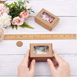 Cajas Rectangulares de Papel Kraft con Ventana Transparente para Regalos de Fiesta de Bodas, Regalos del Día de la Madre, Paquetes de Panadería y Joyería - Product Image 4