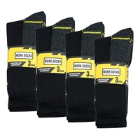 Chaussettes de travail robustes en coton recyclé, semelle en tissu éponge, talon et bout renforcés, grandes tailles, résistantes à l'usure, pour hommes, construction, industrie