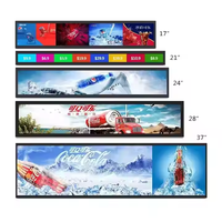 29 "1000nit kabinet Lcd kecerahan sangat tinggi layar Lcd bar lentur tepi pemotong layar Lcd untuk Kabinet iklan