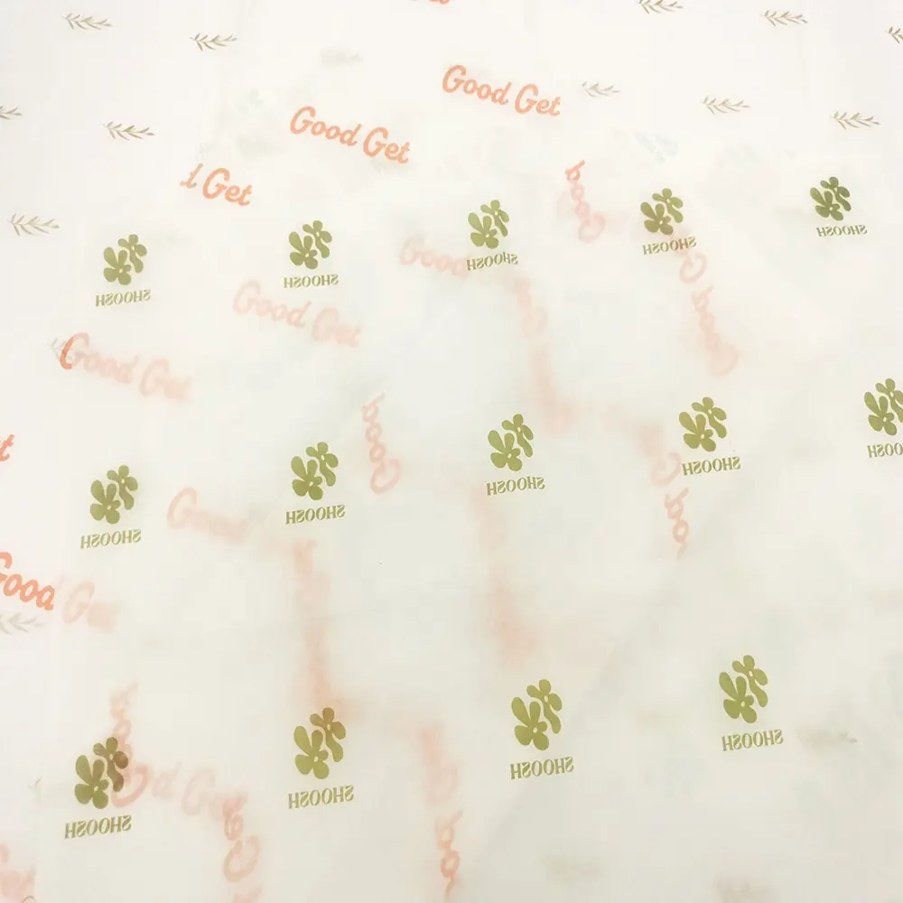 High quality printing wrapping paper with logo printed tissue paper