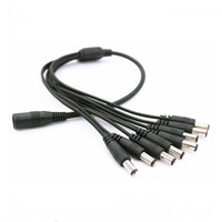 Musique/Lumière LED 1 femelle à 10 mâle Connecteur de prise d'alimentation DC Jack Câble coupleur 5.5X2.1mm Dc Power Cable