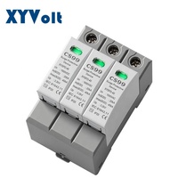 DC1000V 3P protecteur de surtension photovoltaïque T2 Type dispositif de Protection contre la foudre 40kA Max courant de décharge cuivre pour électronique