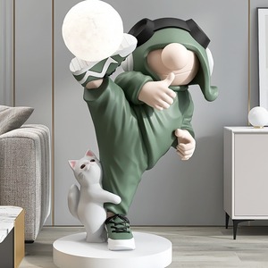 โคมไฟตั้งพื้นดีไซน์ร่วมสมัยระดับไฮเอนด์ ขนาดใหญ่ ขั้วหลอด E27 เหมาะสำหรับห้องนั่งเล่นเด็กผู้ชาย ตู้วางทีวี ของขวัญขึ้นบ้านใหม่ - Product Image 2