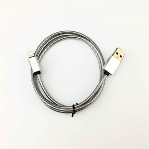 Durable Stainless Steel Metal Spring Braided High Speed Charging USB Data Sync Cable For <span class=keywords><strong>iPhone</strong></span> - Product Image 6