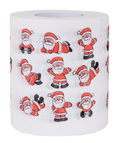 Papier toilette en pâte de bois vierge à 100%, papier toilette pour salle de bain, papier toilette personnalisé imprimé pour Noël - Product Image 3