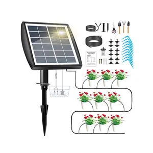 Kit de contrôleur de goutteur pour serre de jardin Micro pompe d'irrigation goutte à goutte Équipement hydroponique Irrigation automatique solaire goutte à goutte