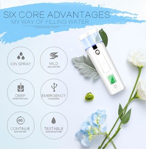 Mini vaporisateur facial portable <span class=keywords><strong>2</strong></span> en 1 Test cutané Nano <span class=keywords><strong>Mister</strong></span> 25ml Pulvérisateur de brume faciale Hydratant profond Usb Nano Mist Sprayer - Product Image 3