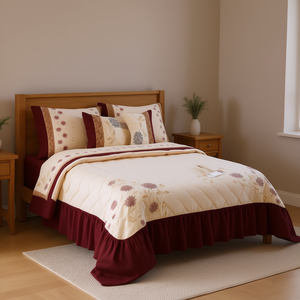 Juego de Edredón King Size Ruby con 3 Almohadas, Diseño Floral, Estilo Clásico, Ropa de Cama para Toda Temporada, Uso Doméstico - Product Image 2