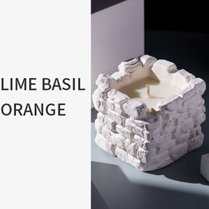 Bougie parfumée en plâtre AIKUN, pot en gypse texturé, cire de soja pour aromathérapie, décoration intérieure, cadeau, vente en gros et étiquette personnalisée - Product Image 5