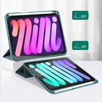 Housse de tablette en cuir PU magnétique pliable à 360 degrés avec fente pour stylo, étui en TPU pour iPad 10e génération 10,9 pouces, pochette rabattable