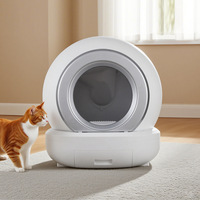 Bac à litière pour chat entièrement automatique, intelligent, sphérique, 20L, facile à nettoyer, fermé, avec système de ramassage des excréments en un clic, design breveté