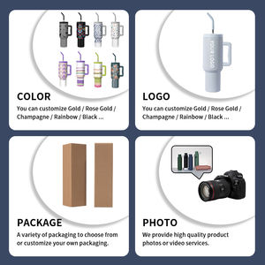 Houroffer แก้วน้ำสแตนเลสฝาปิดสองชั้นฝาปิดความจุ40ออนซ์สีสันสดใสสำหรับเดินทางขายส่ง - Product Image 2