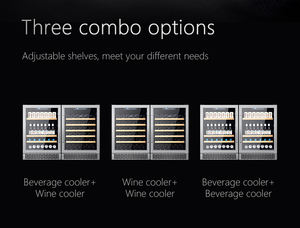 Refroidisseur de vin en acier inoxydable <span class=keywords><strong>à</strong></span> double paroi bon marché d'usine réfrigérateurs <span class=keywords><strong>à</strong></span> vin et <span class=keywords><strong>à</strong></span> boissons pour le ménage avec lumière - Product Image 2