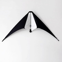 Cerf-volant de sport portable haute performance léger pour enfants et adultes, noir et blanc, double ligne, pour extérieur, acrobaties