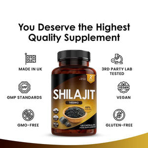 OEM Shilajit 120 Cápsulas Veganas 1400mg 60% Ácido Fúlvico Extrato de Pimenta Preta Suplemento Alimentar para Homens e Mulheres Aumenta a Energia - Product Image 2