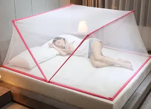 도매 침대 모기장 휴대용 접이식 메쉬 패브릭 모기장 침대