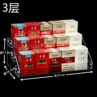 Support de comptoir autoportant en acrylique transparent poli, sur mesure, moderne, pour présentoir de cigarettes à étages, facile à utiliser