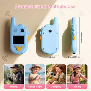 Radios bidirectionnelles longue portée avec écran IPS <span class=keywords><strong>de</strong></span> 2 pouces, talkies-walkies pour enfants pour le camping en plein air, la randonnée, les activités parent-enfant - Product Image 6