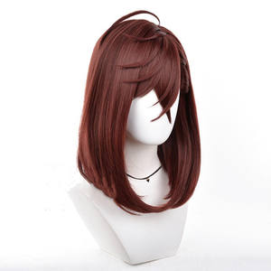 Peluca de Cosplay de Dandadan al por Mayor, <span class=keywords><strong>Momo</strong></span> Ayase, 40 cm, Mediana Larga, Marrón Rojizo, Pelo Sintético de Anime Resistente al Calor para Cosplay - Product Image 3