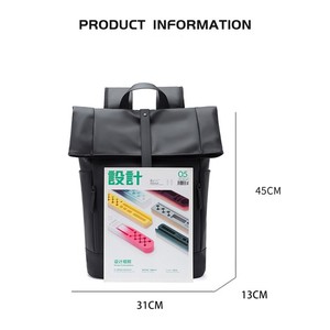 Mochila moderna de viaje personalizada, mochila extensible con tapa enrollable para ordenador portátil universitario, mochila de senderismo urbana enrollable para hombres, mochila enrollable - Product Image 2