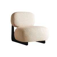 Style minimaliste laine d'alpaga solide japonais sol paresseux chaise de loisirs Internet célébrité lumière simple bois canapé chaise