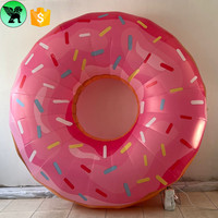 Réplique de beignet géant gonflable de 3 m pour la décoration, publicité personnalisée, biscuit gonflable pour la vente de festivals A9328