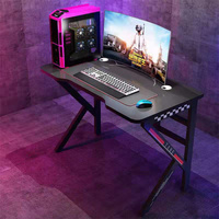 Table de jeu PC en métal de haute qualité avec surface en bois pour gamer, échantillon gratuit en gros