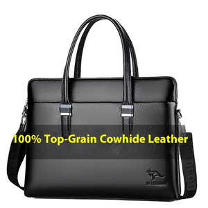 CECILIA <span class=keywords><strong>KIRAN</strong></span> Borsa a Tracolla Morbida da Uomo in Vera Pelle, Borsa da Lavoro per Documenti Ufficiali, Nuovo Stile Impermeabile con Cerniera - Product Image 6