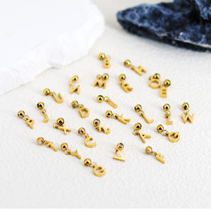 2024 изящное минималистичное ожерелье из нержавеющей стали, маленькое милое ожерелье с 26 буквами, гипоаллергенное ожерелье с позолоченным именем 18 карат - Product Image 4