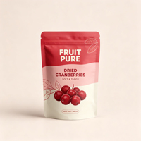 Op maat gemaakte staande ziplock zakjes van PE-materiaal, food grade verpakking voor noten, gevriesdroogd fruit & gedroogde snacks - OEM bedrukking