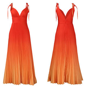 Offre Spéciale été col profond Sexy cordon Slip robe dégradé changement longue grande taille populaire femmes robe de soirée - Product Image 5