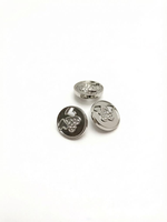 Boutons Métalliques Géométriques Personnalisés en Gros, OEM, en Alliage de Zinc Plaqué, à Tige, Décoratifs pour Chapeaux, Design Moderne Découpé au Laser, Lavables