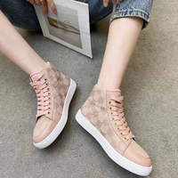 Chaussures de sport imprimées de luxe pour femmes, vente en gros directe d'usine, baskets en toile à tige haute, baskets de créateur pour femmes