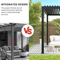 Pergola en aluminium Gazebo avec toit à persiennes Pergola en aluminium Pergola en aluminium Bioclimatique Aluminium
