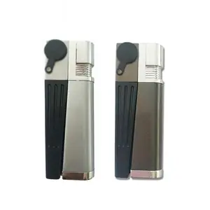 Wholesale Creative Dual Use Lighter Refillable Butane Gas Windproof Metal Cigarette Lighter