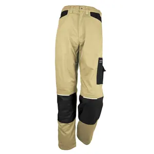 Custom Work Trousers Workwear Mens Polyester Cotton Twill Track Khaki Tactical Cargo Pants