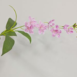 Fleurs artificielles en soie PU et plastique, type jasmin, rose, blanc laiteux, violet, bleu, pour décoration de mariage, maison et extérieur, modèle Château de Rêve - Product Image 1